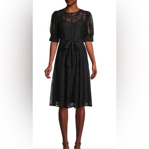 Calvin Klein Three-Quarter Lace Shirt Dress